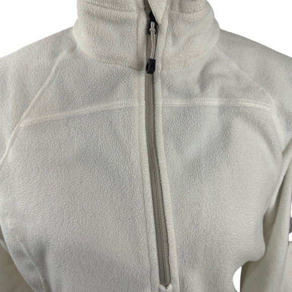 White Ski Jacket with High Collar and Raglan Sleeves - Picture 1 of 8